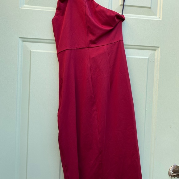 Zalalus Women's Sexy One Shoulder Bodycon Formal Summer  Dress red size small - Picture 3 of 7